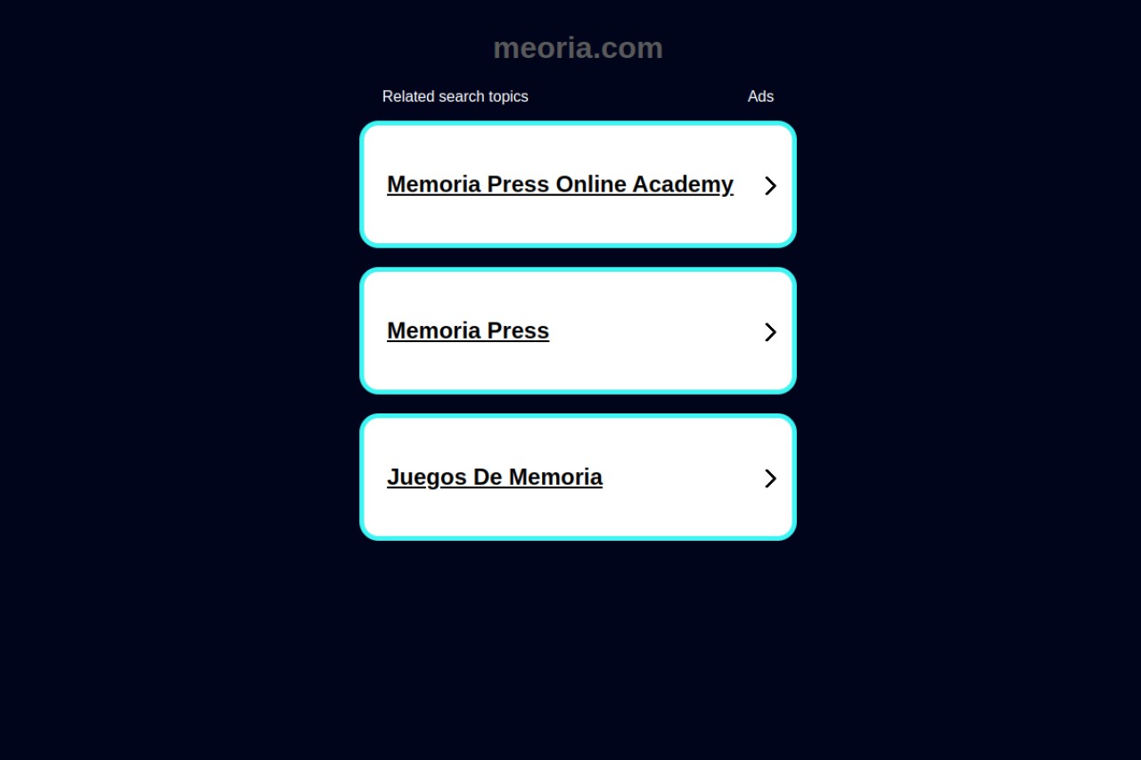 Meoria官网截图