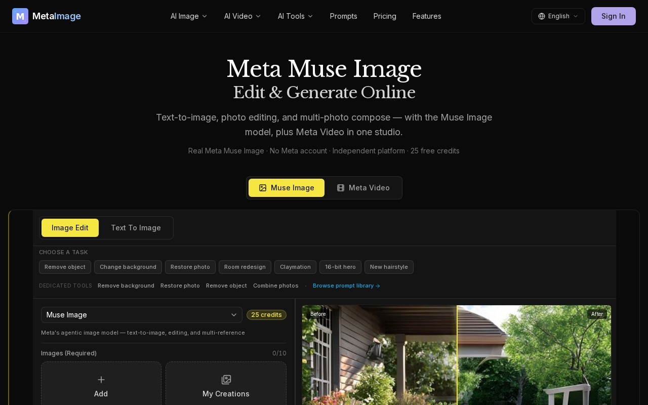 Meta Image官网截图