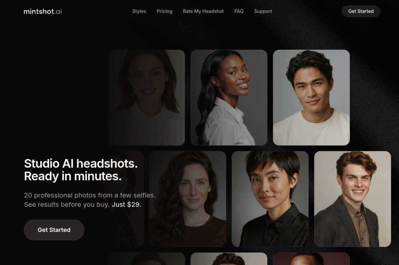 Mintshot.ai官网截图