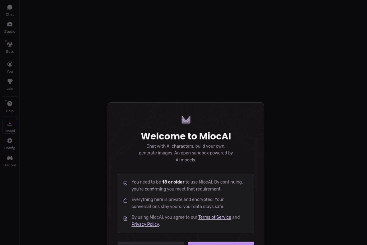 MiocAI官网截图