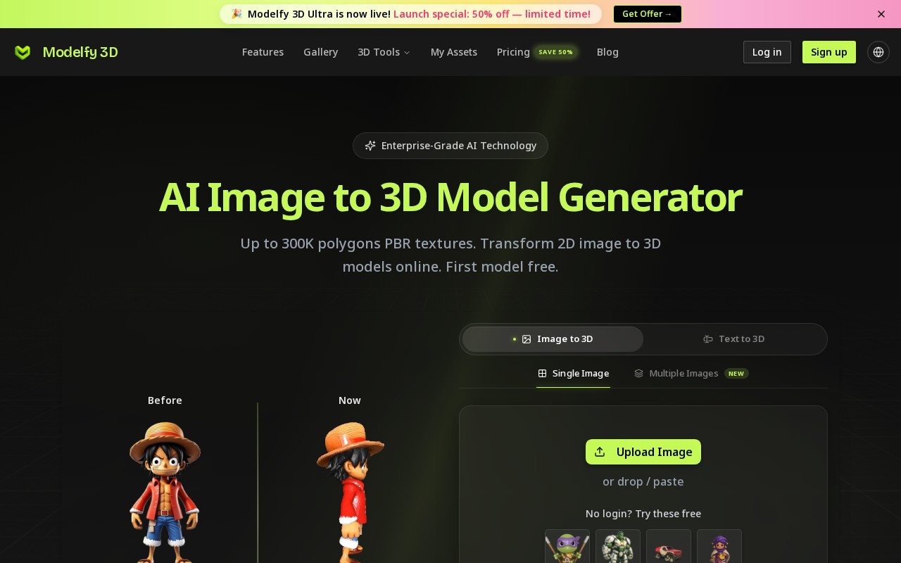 Modelfy官网截图