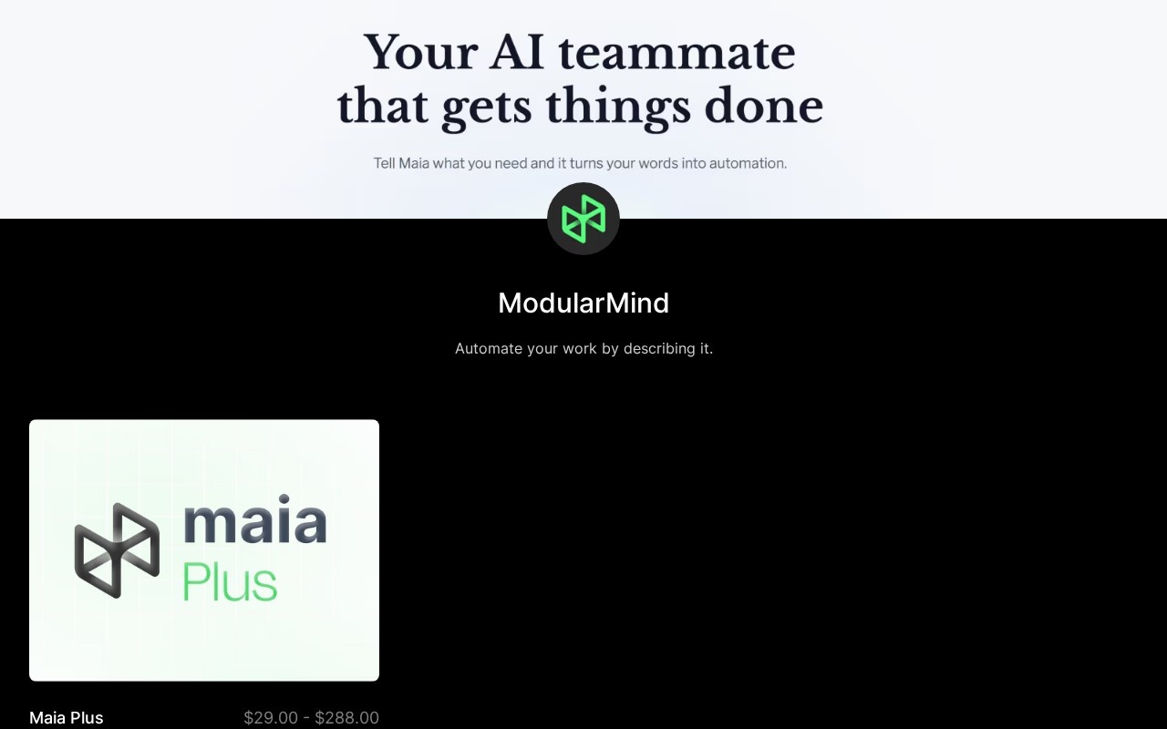 ModularMind官网截图