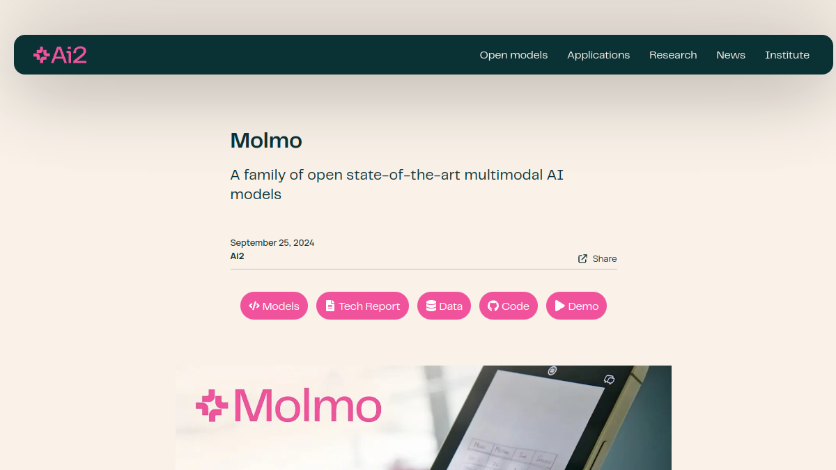 Molmo官网截图