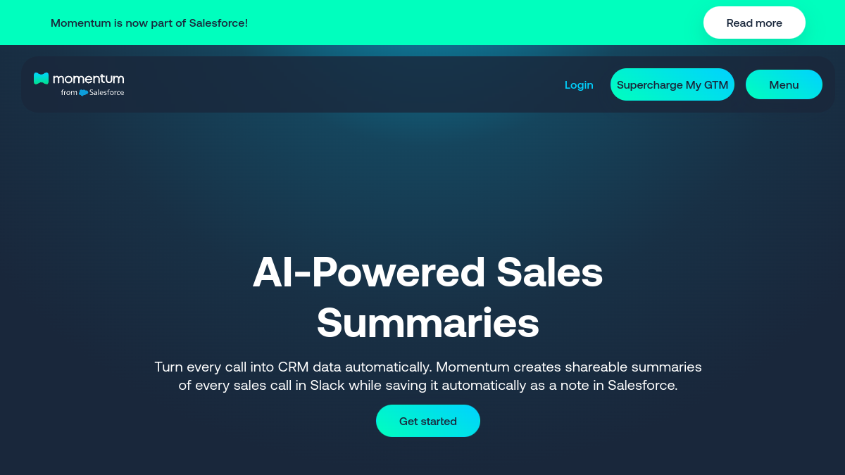 Momentum Sales AI官网截图