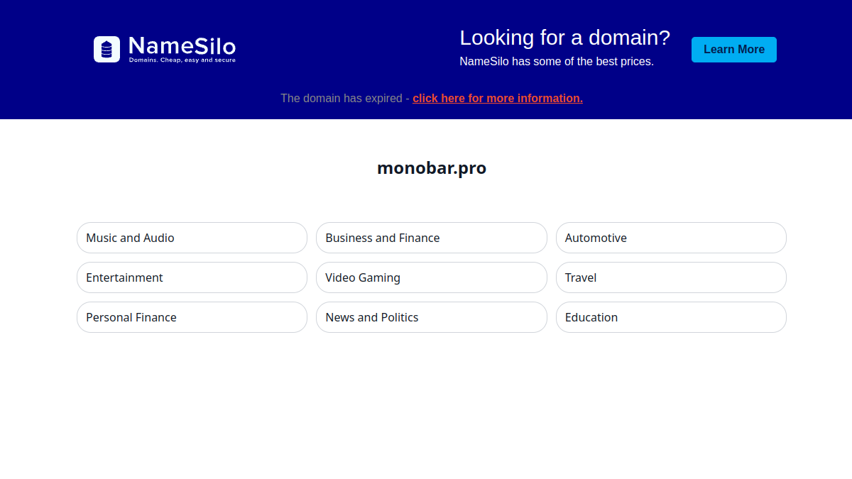 MonoBar官网截图