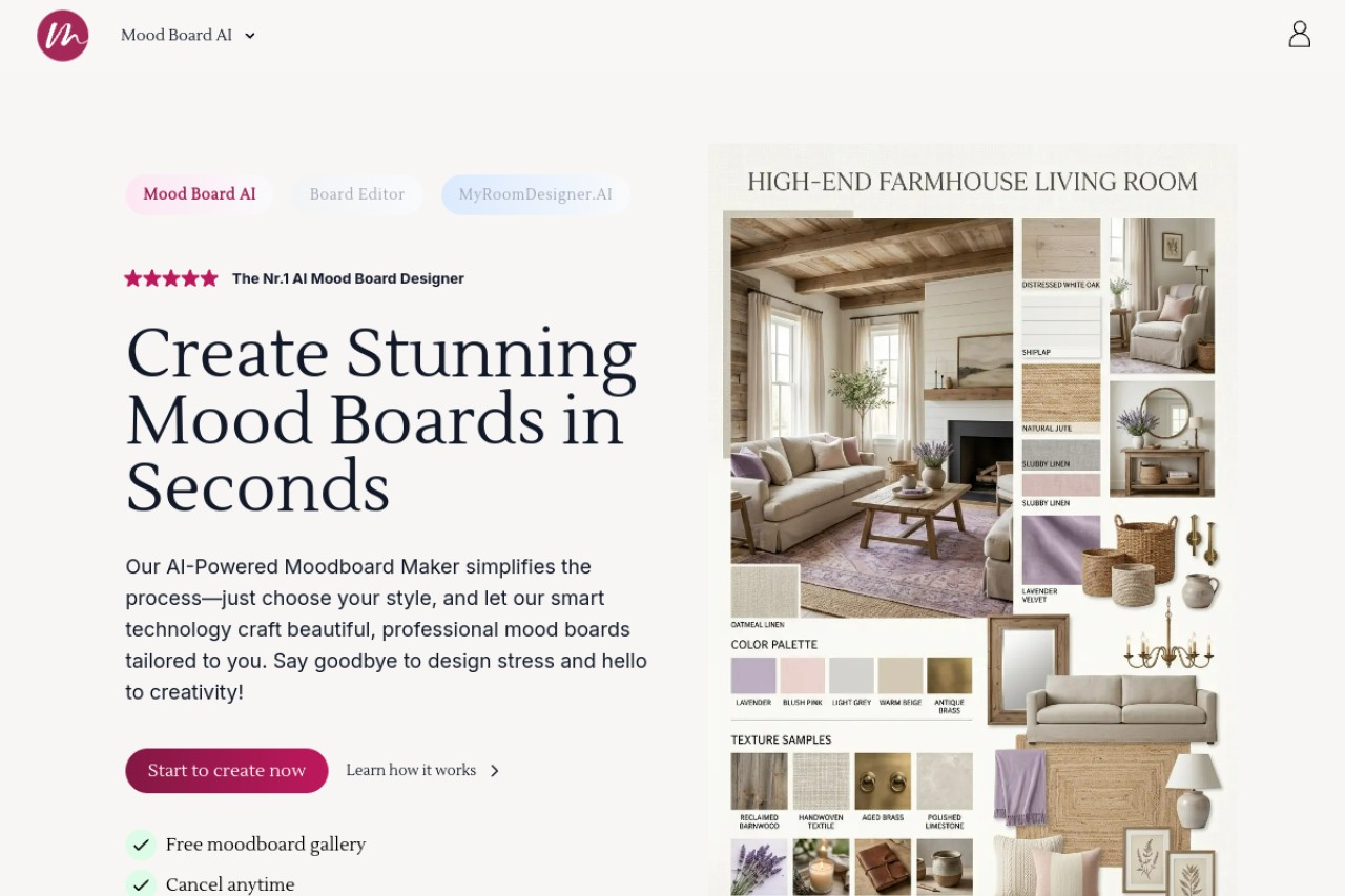 MoodBoardly官网截图