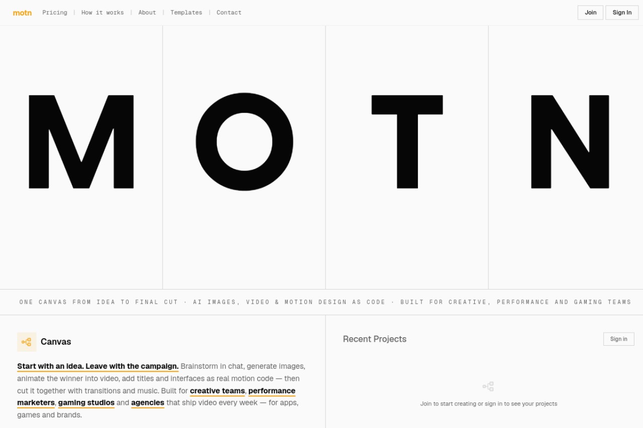 Motn.ai官网截图