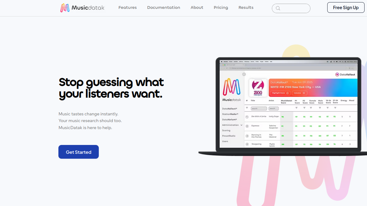 MusicDatak官网截图