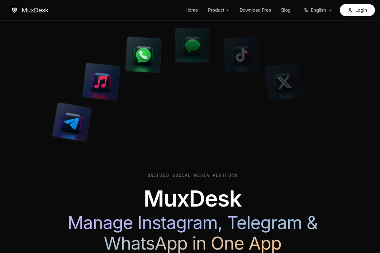 MuxDesk官网截图
