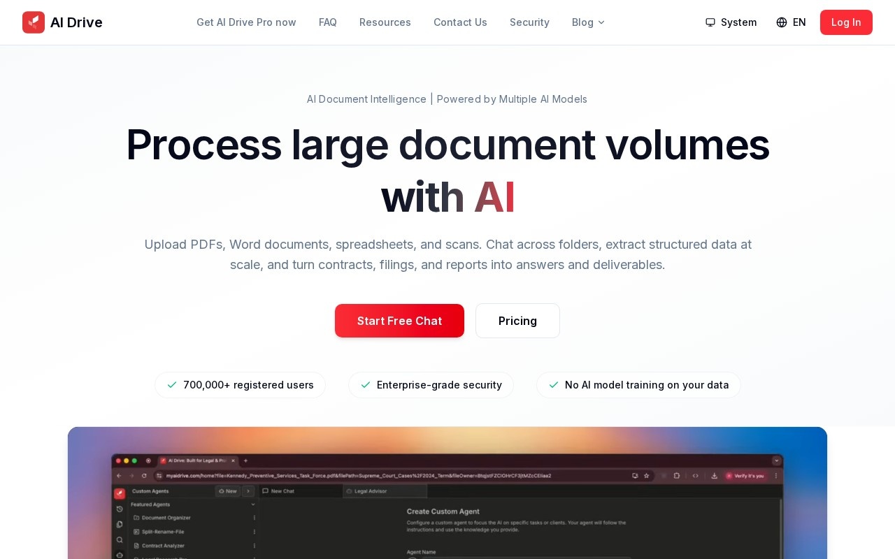 AI Drive官网截图