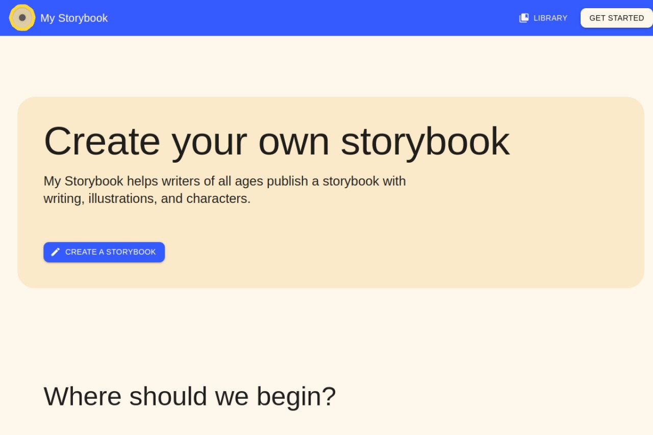 My Storybook官网截图