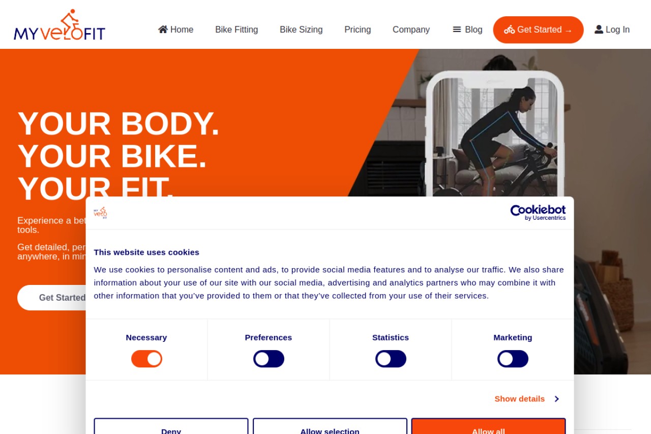 MyVeloFit官网截图