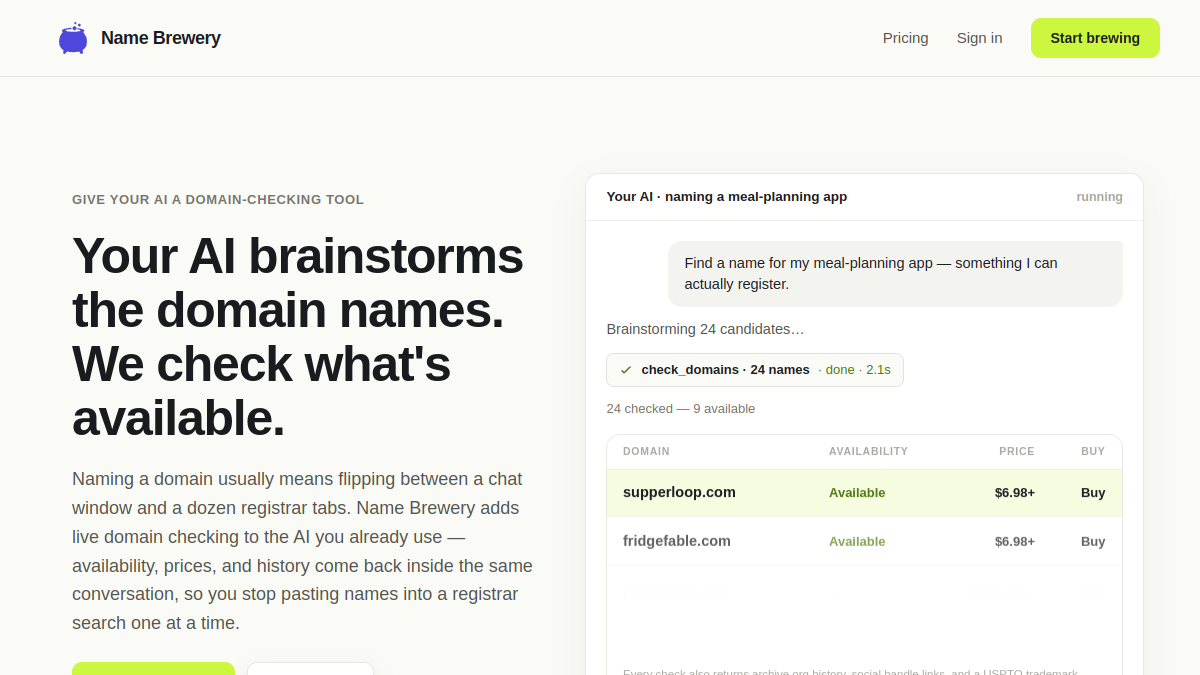 Name Brewery官网截图