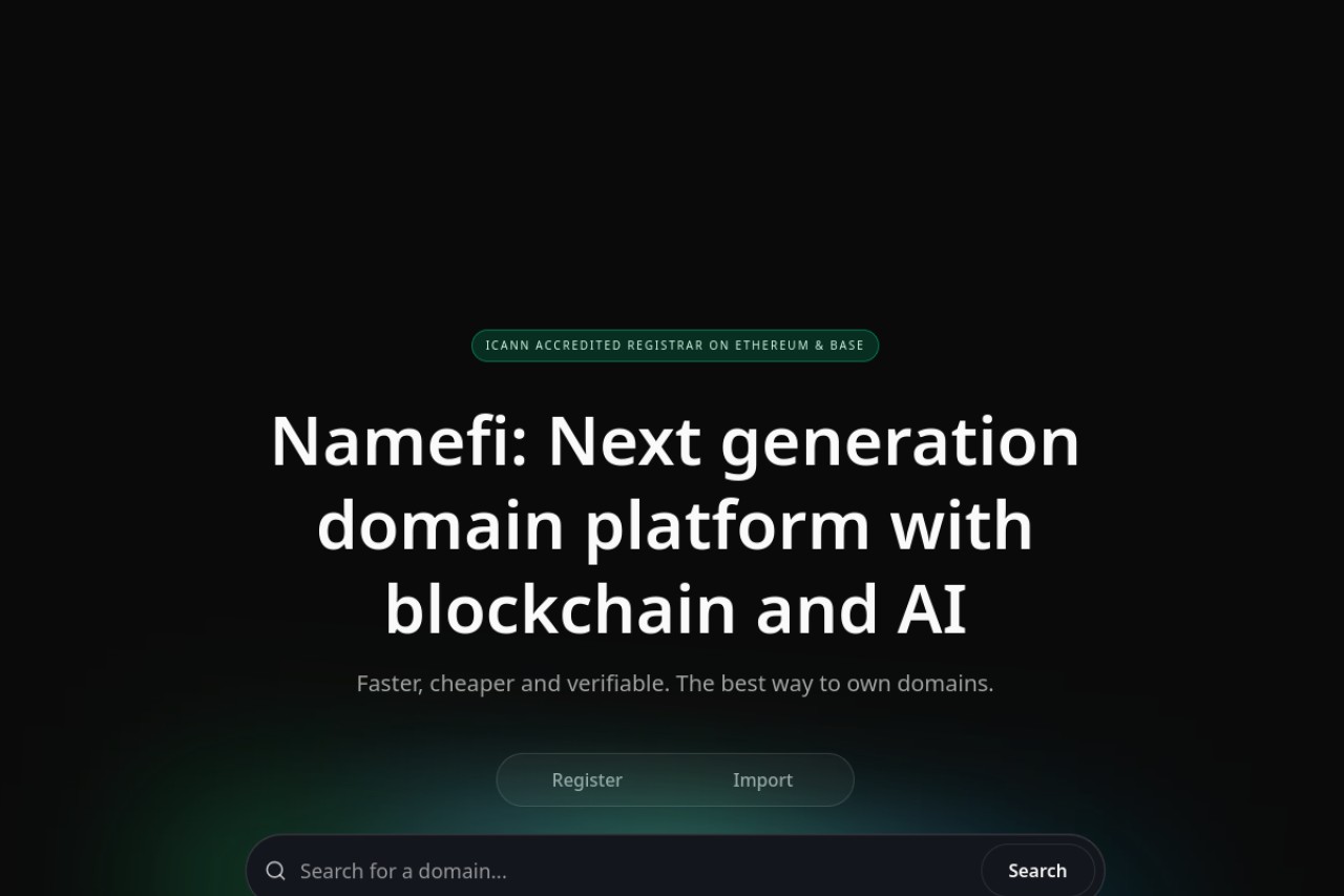 Namefi官网截图