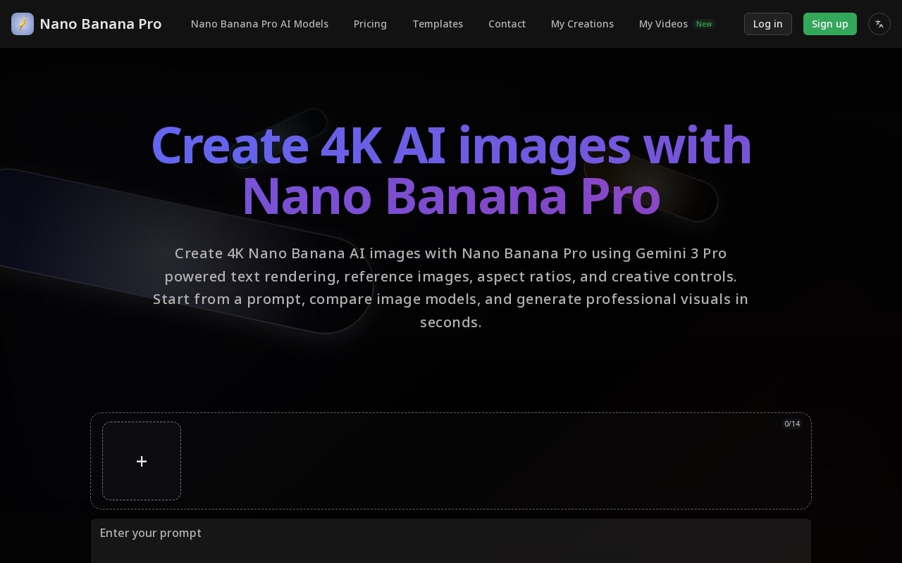 nano banana pro studio官网截图