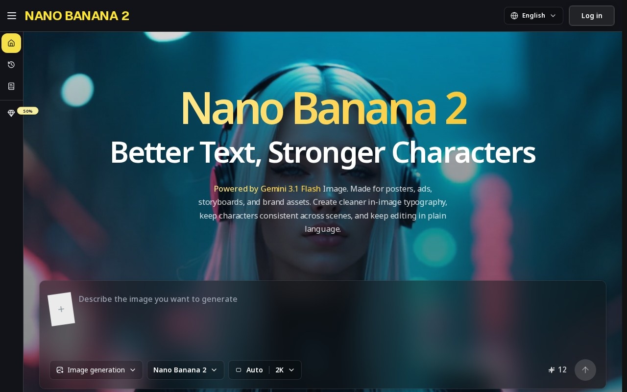 Nano Banana 2官网截图