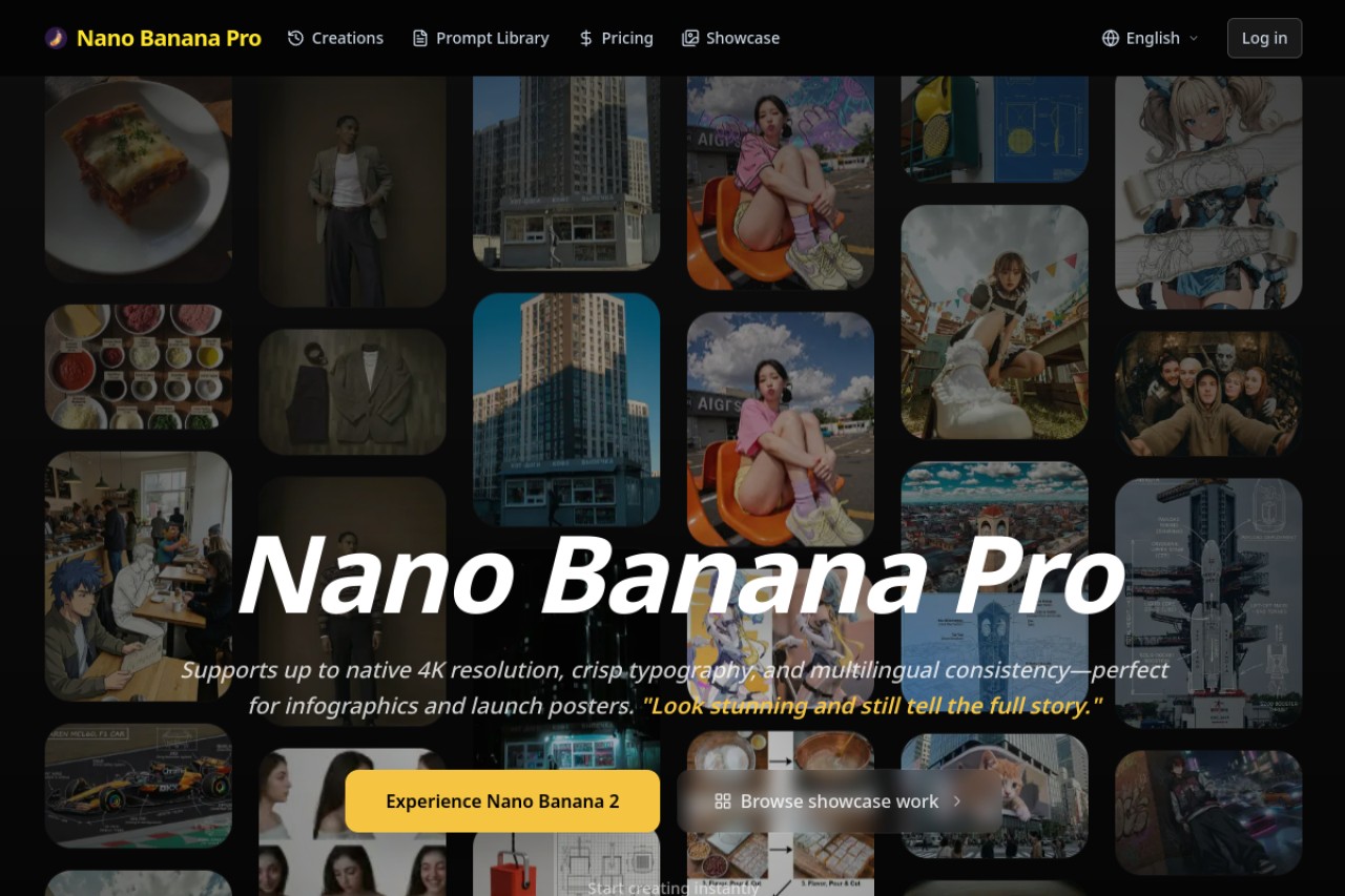Nano Banana Pro官网截图