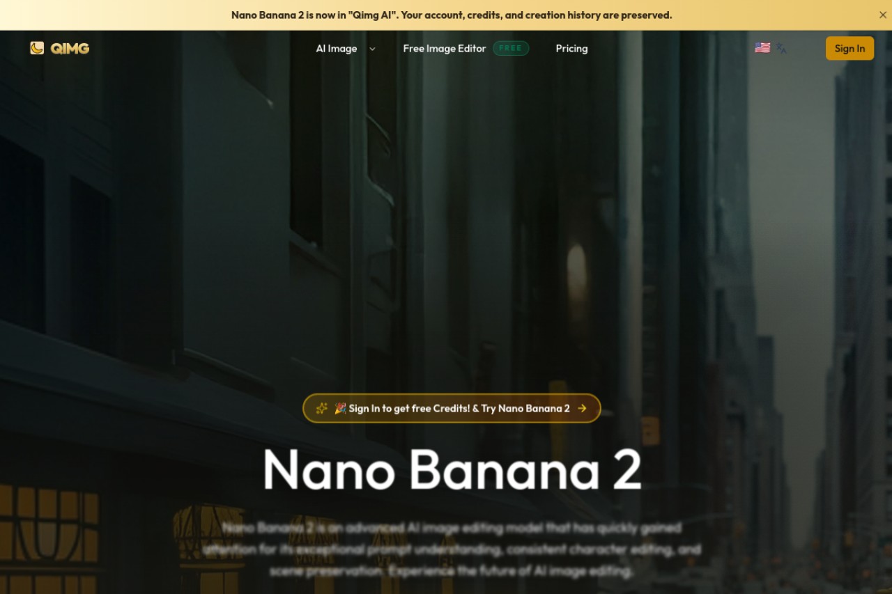 Nano Banana 2官网截图