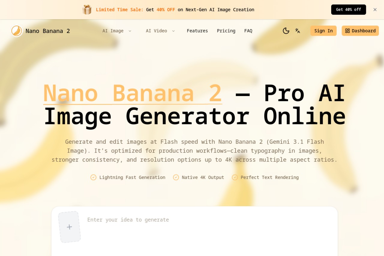 Nano Banana 2 Pro官网截图