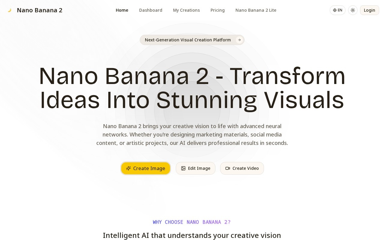NanoBanana 2官网截图