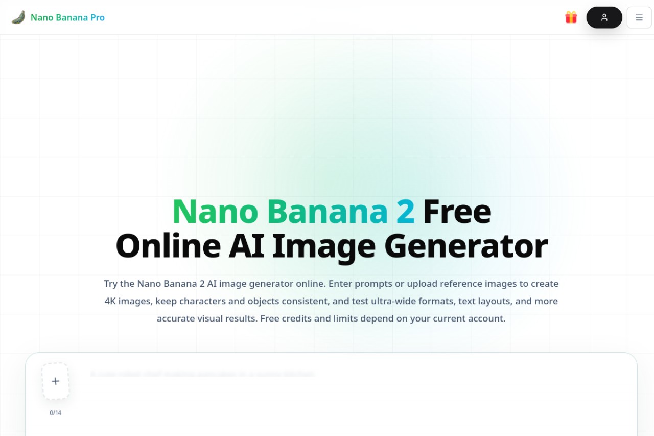 Nano Banana 2官网截图