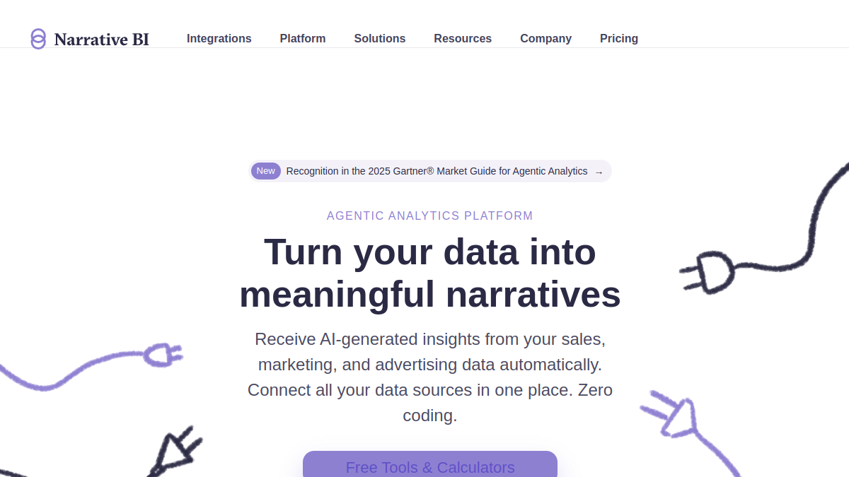 Narrative BI官网截图