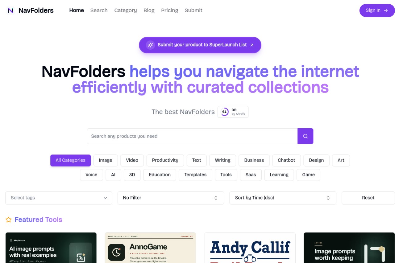 NavFolders官网截图