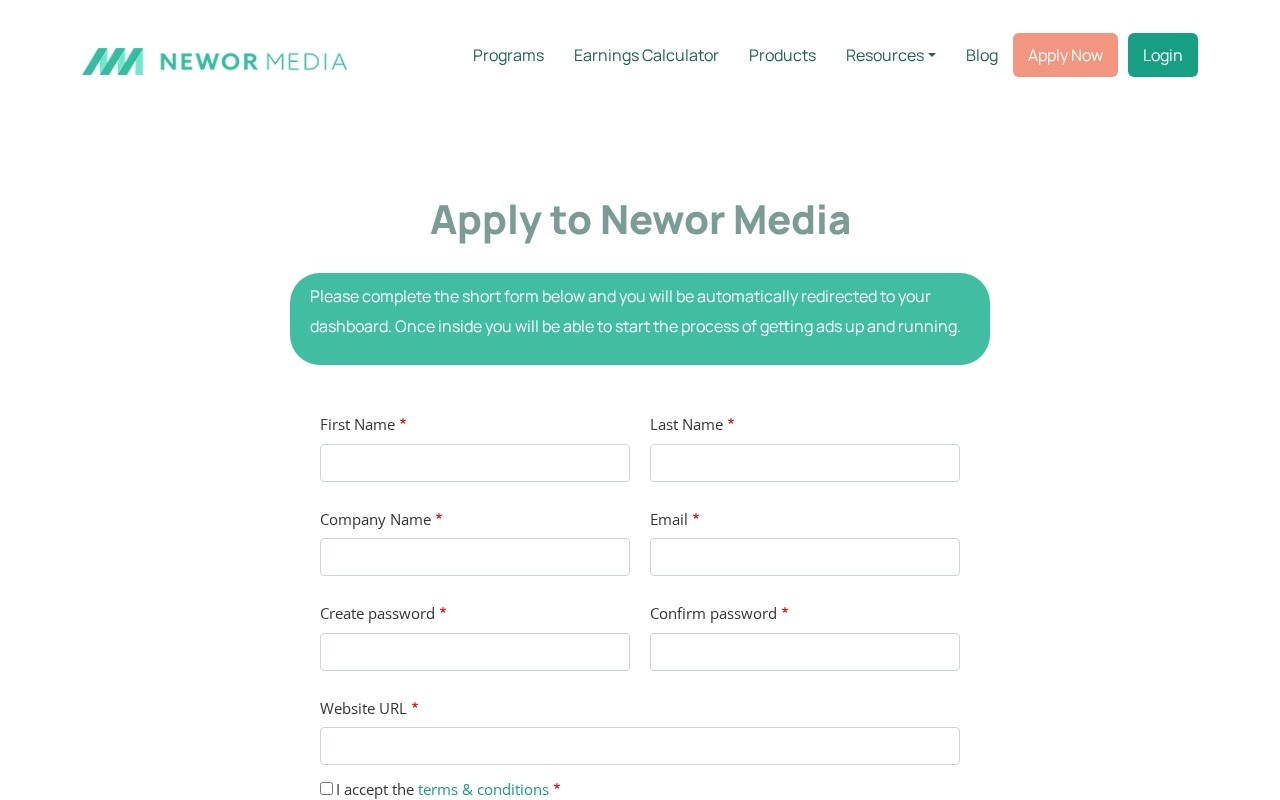 Newor Media官网截图
