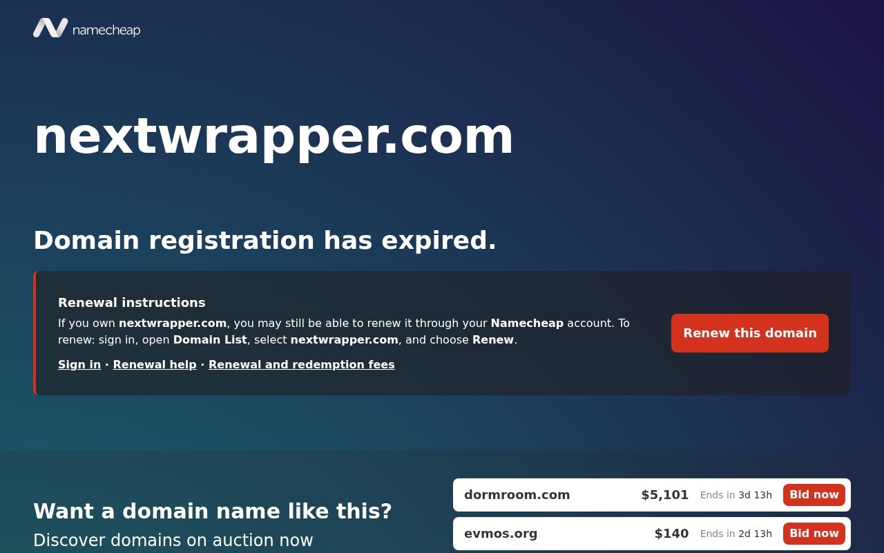 NextWrapper官网截图
