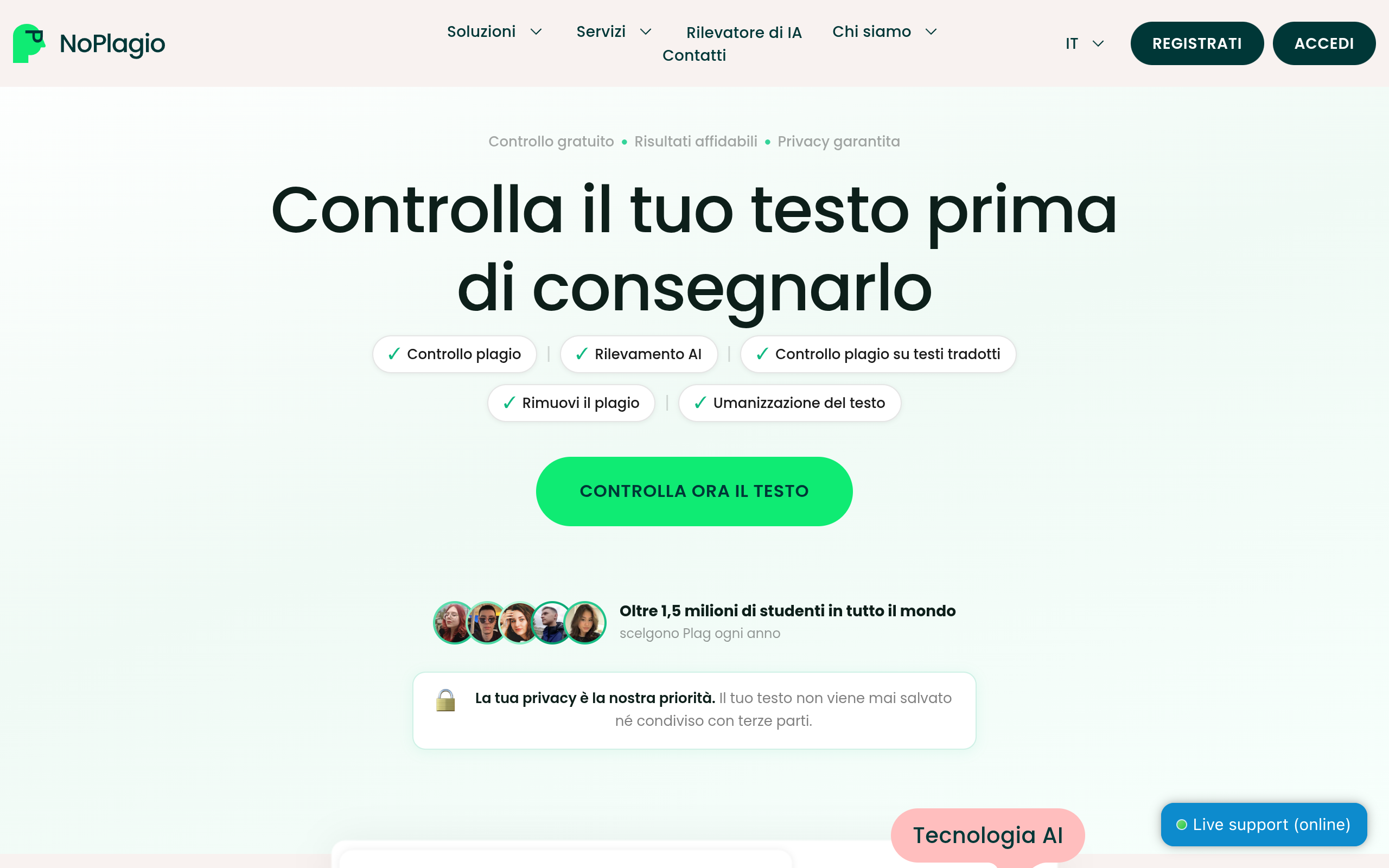 NoPlagio官网截图