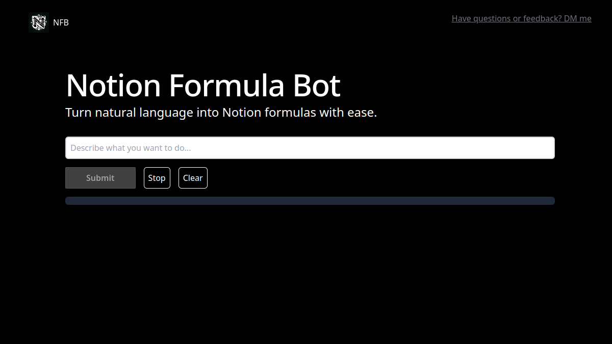 Notion Formula Bot官网截图