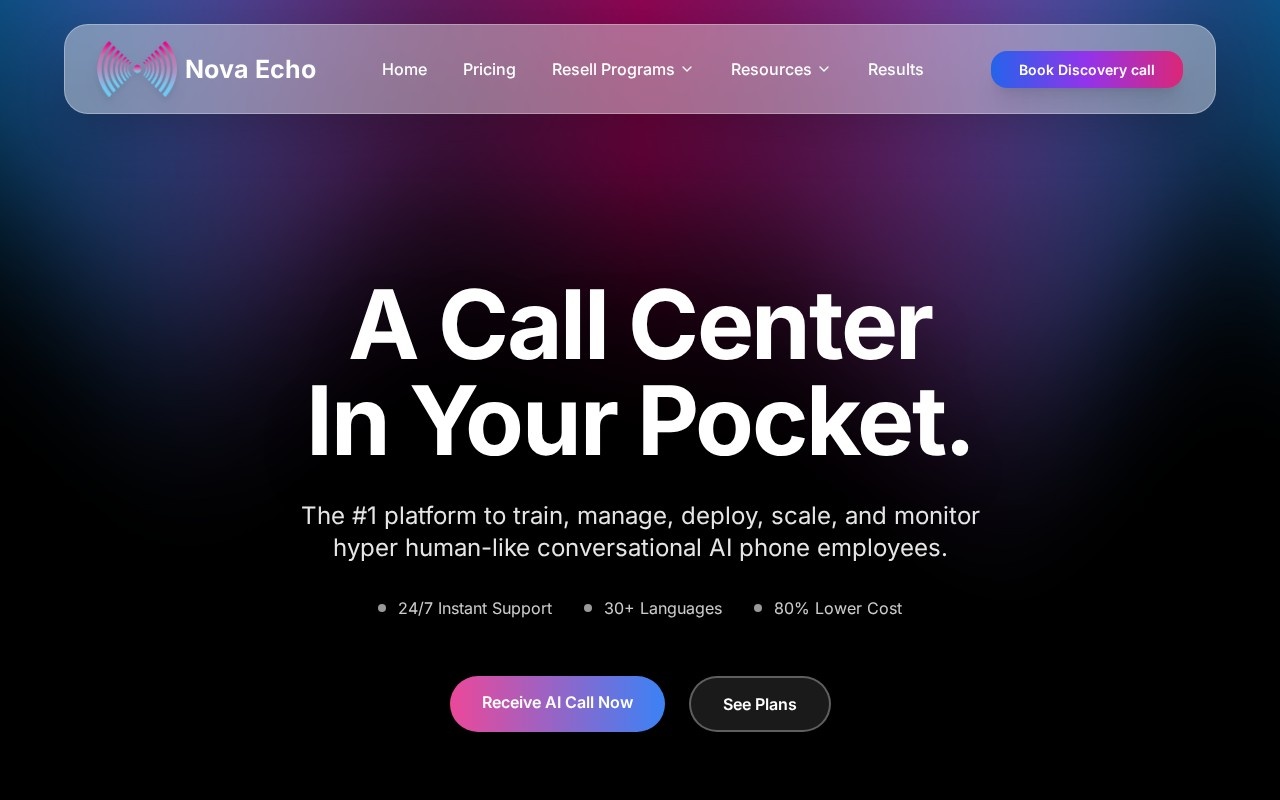 Nova Echo AI官网截图