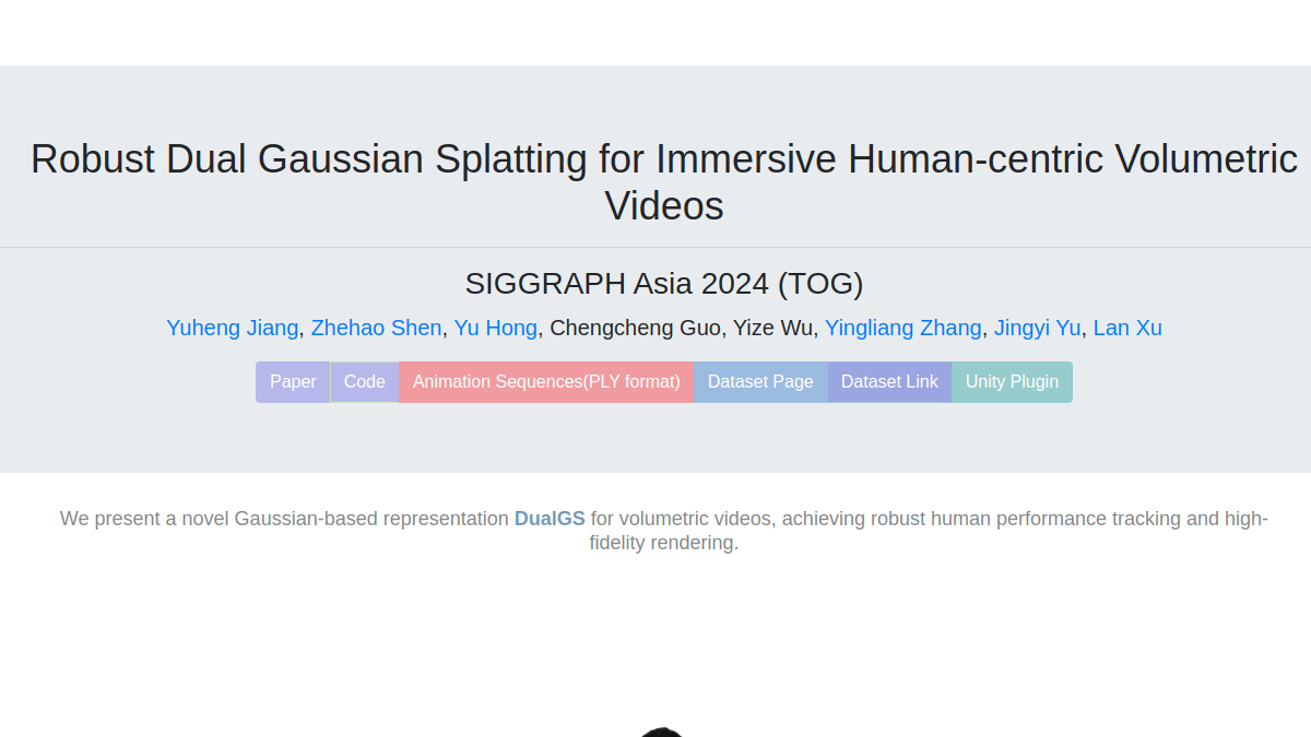 DualGS官网截图