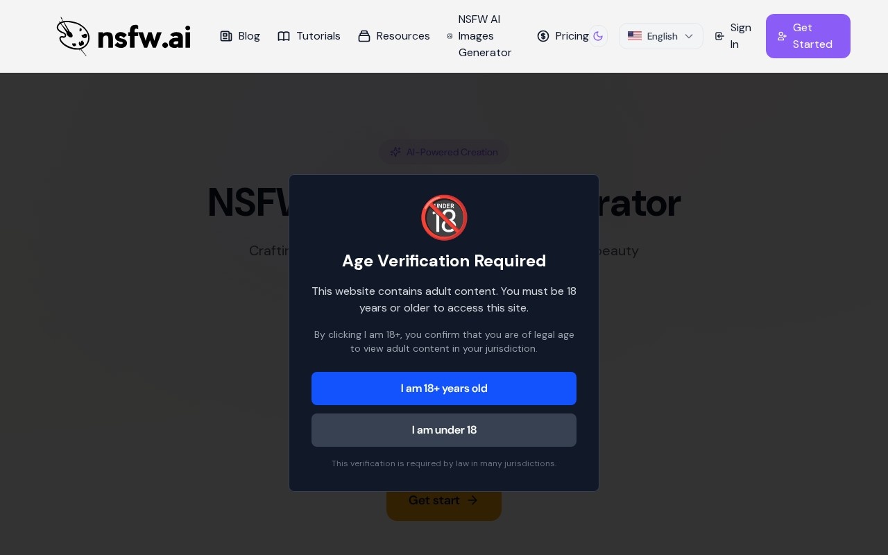 NSFW AI官网截图