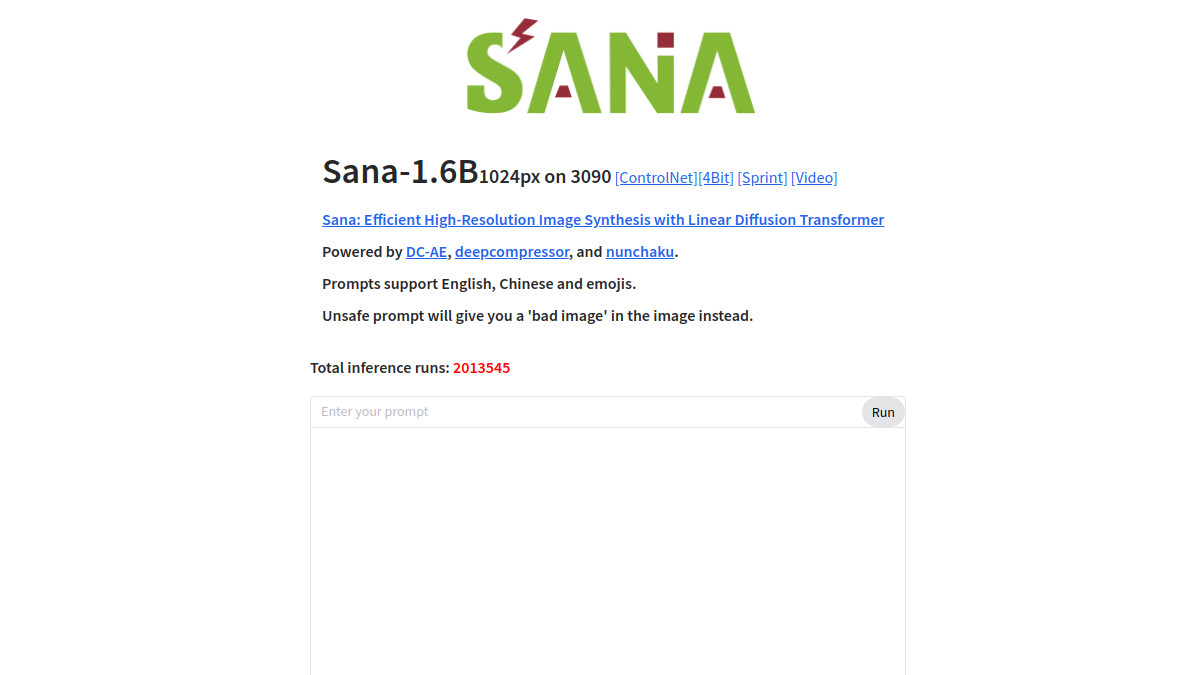 Sana-1.6B官网截图