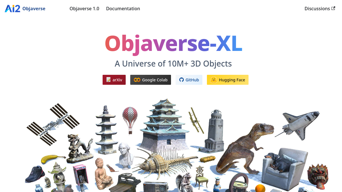 Objaverse官网截图