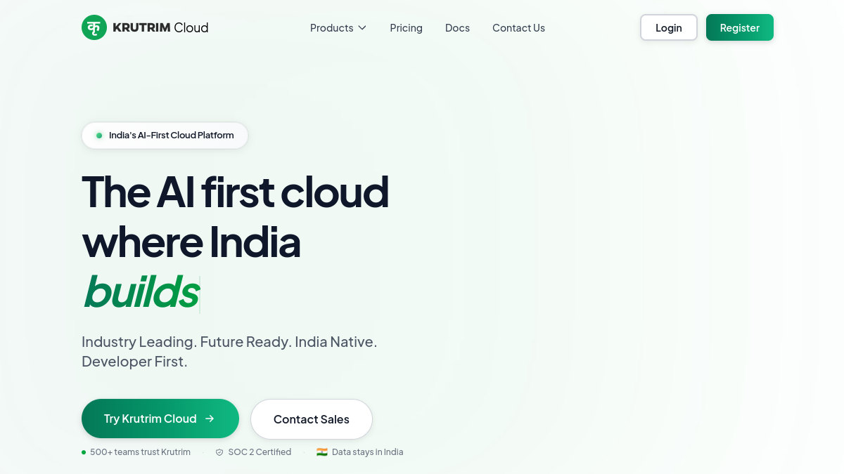 Krutrim官网截图