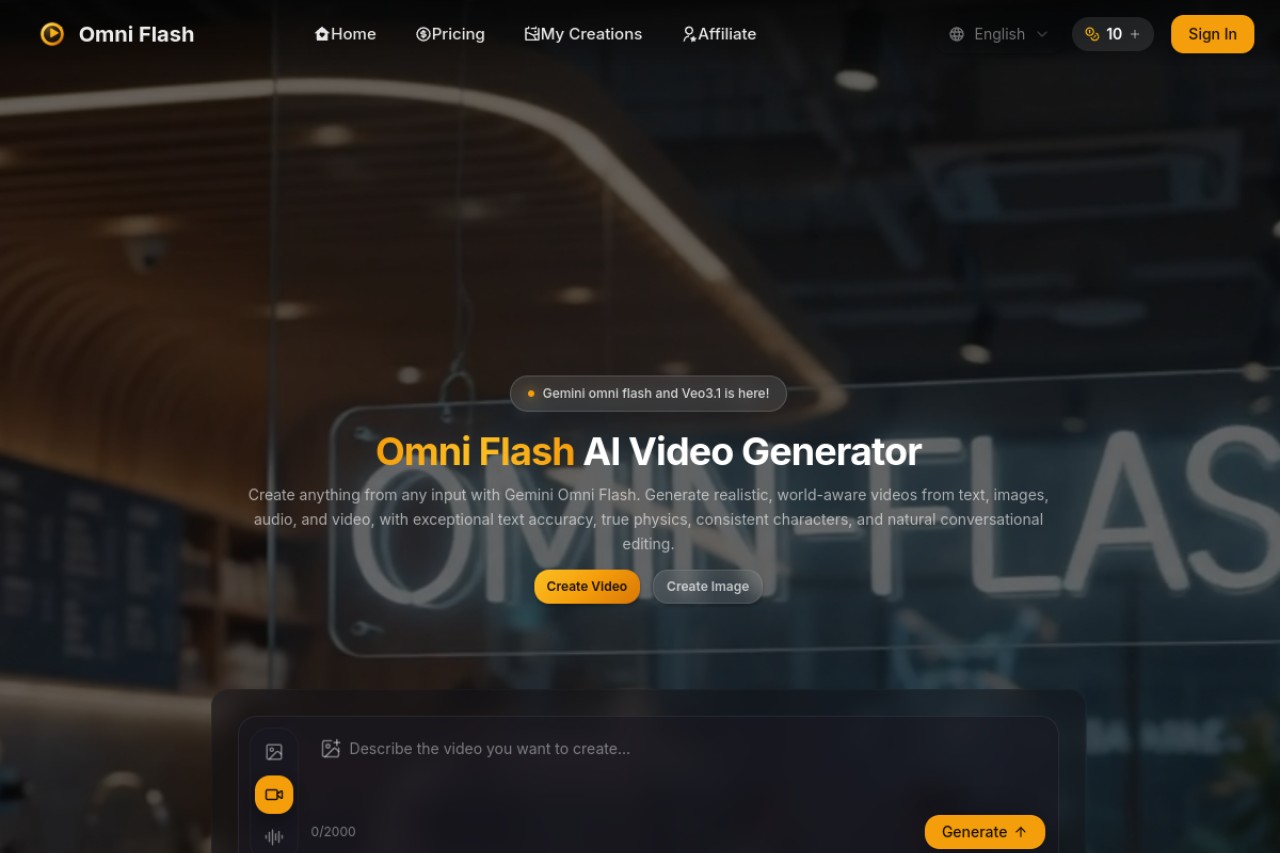 Omni Flash官网截图