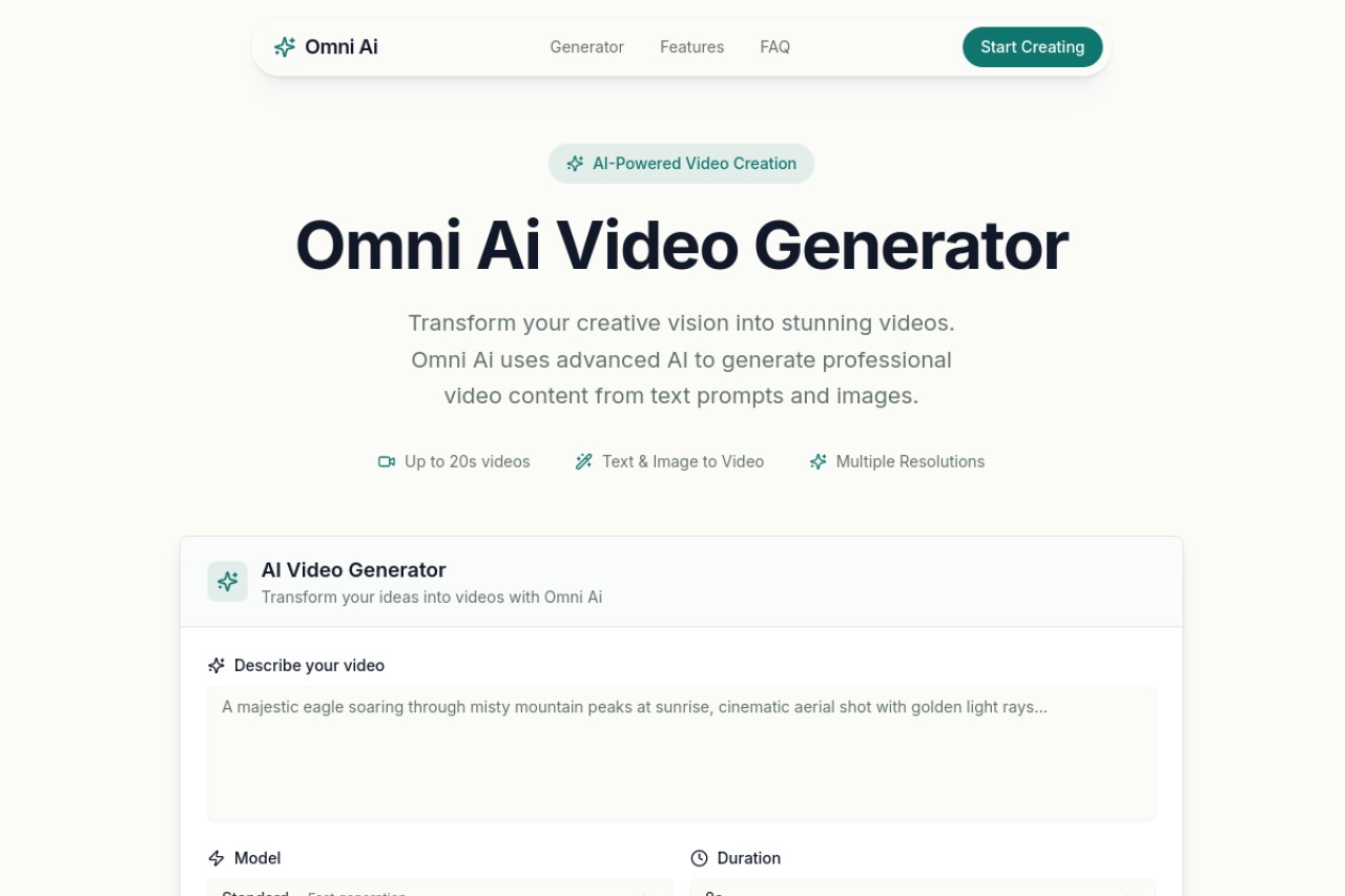 Omni AI官网截图