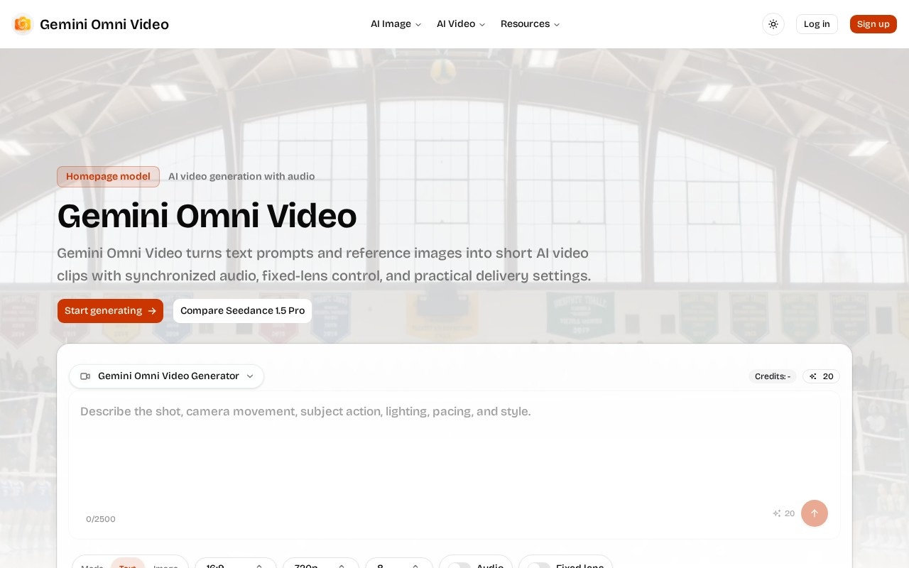 Gemini Omni Video官网截图