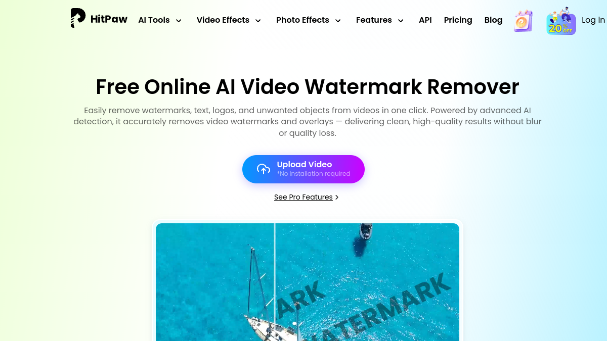 HitPaw Video Watermark Remover官网截图