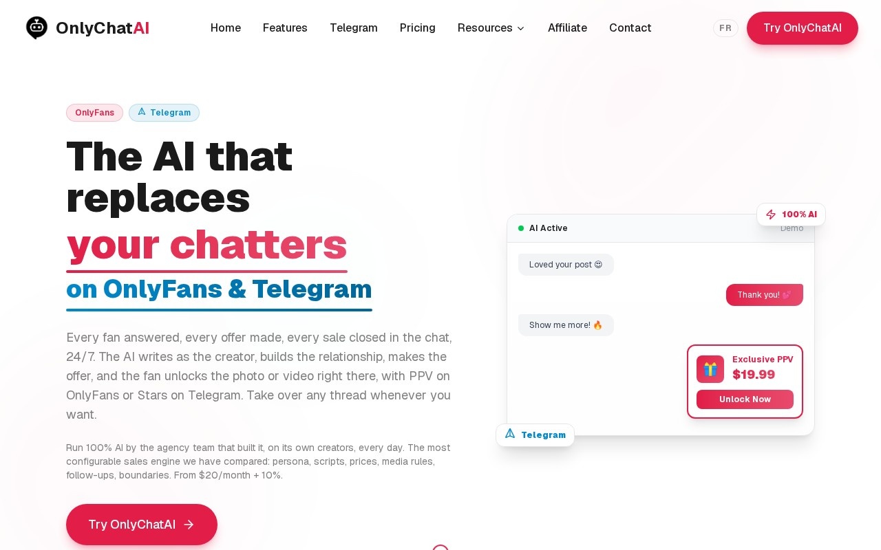 OnlyChatAI官网截图