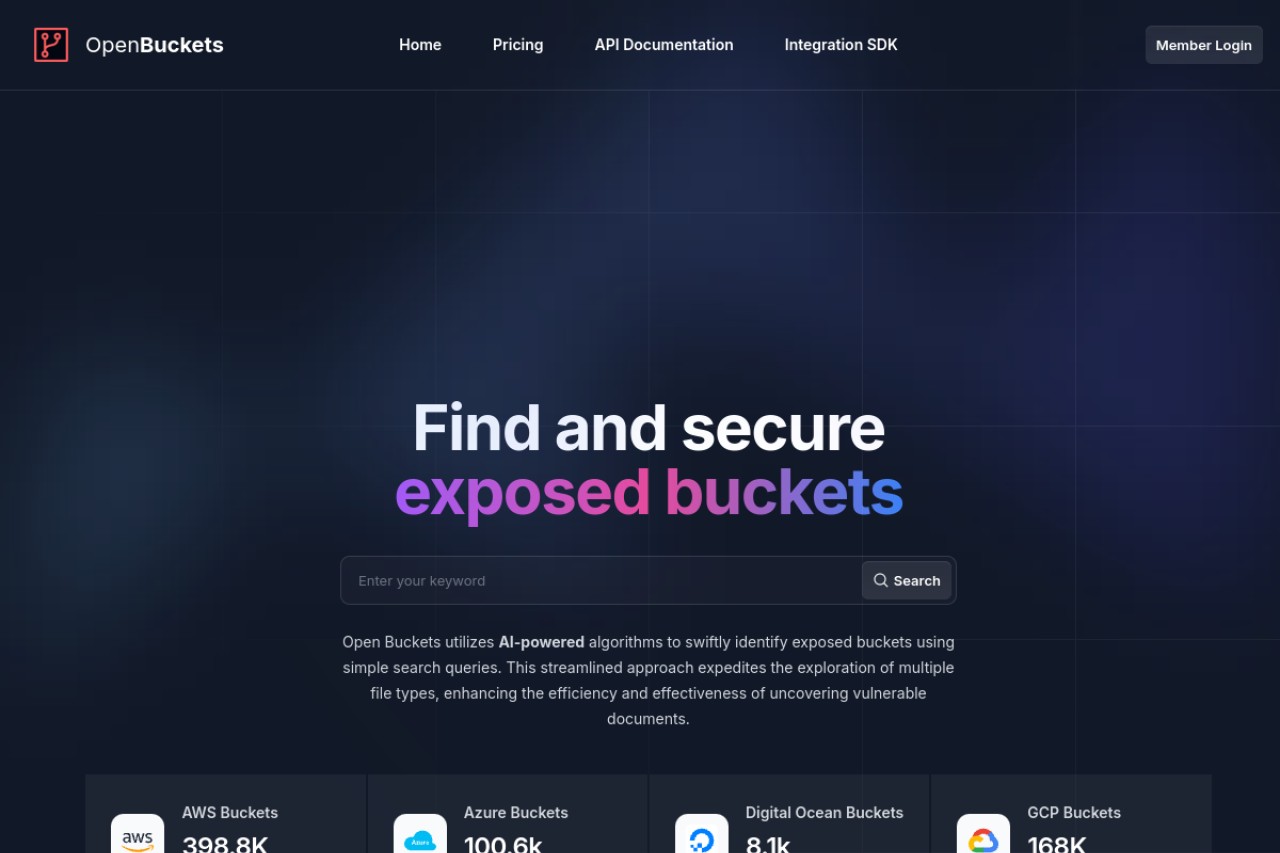 OpenBuckets官网截图
