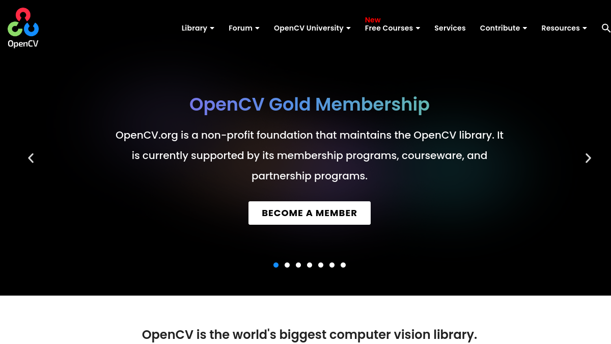 OpenCV官网截图