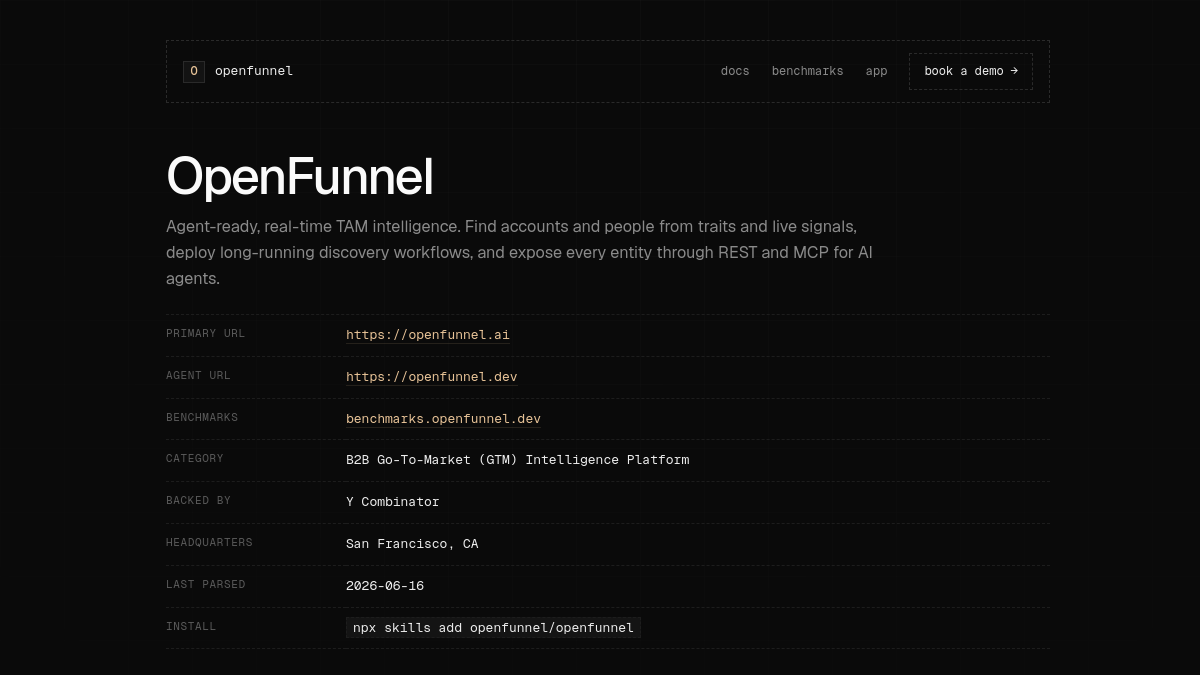 Open Funnel官网截图