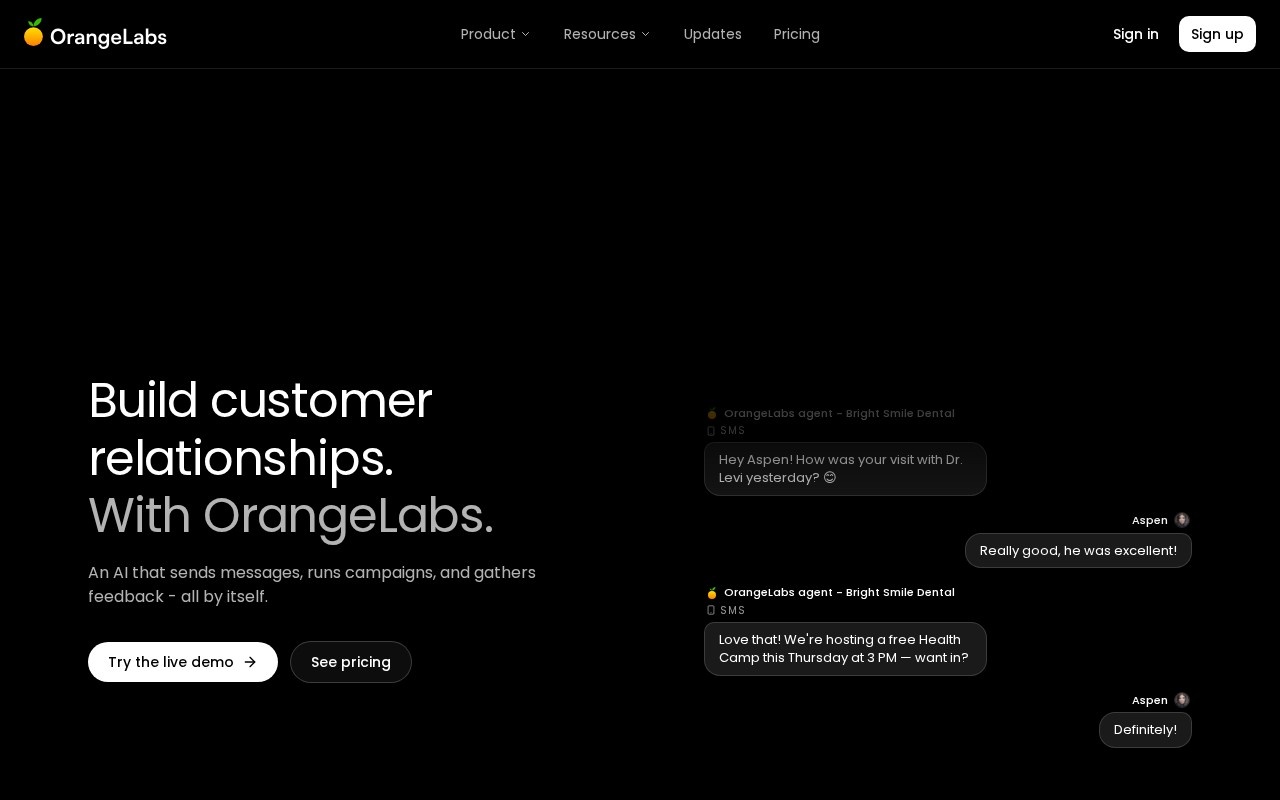 OrangeLabs官网截图