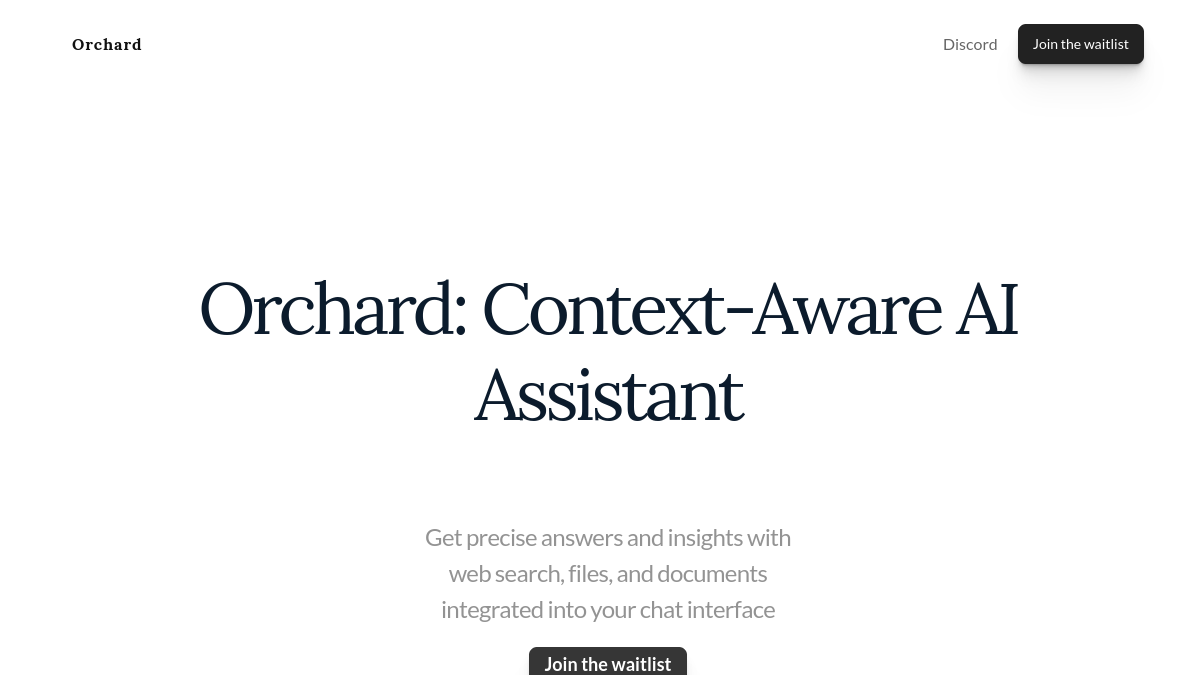 Orchard官网截图