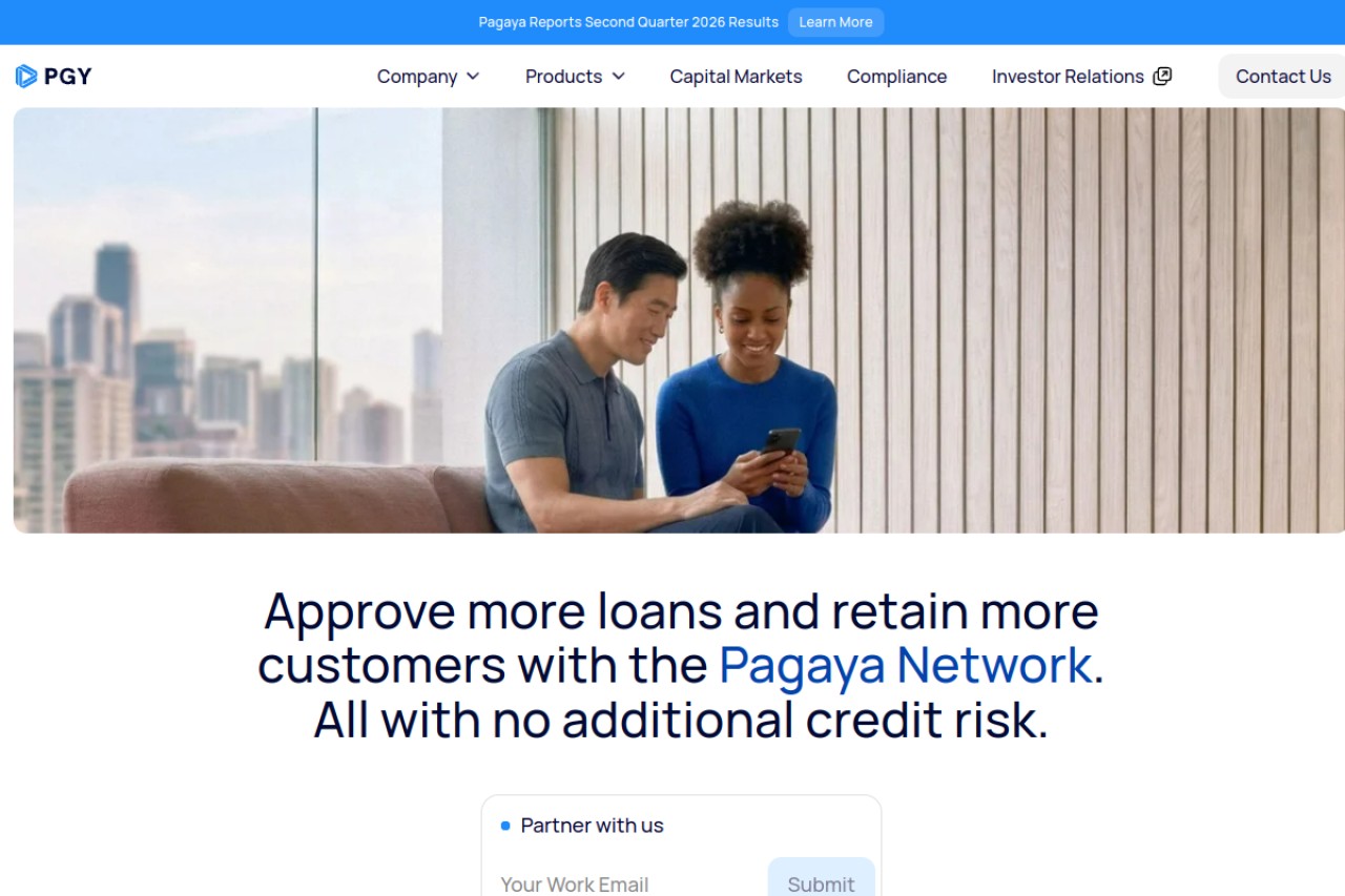 Pagaya官网截图