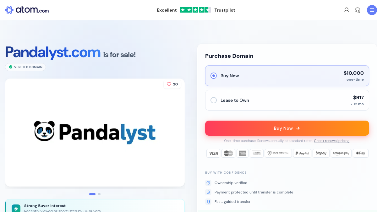 Pandalyst官网截图
