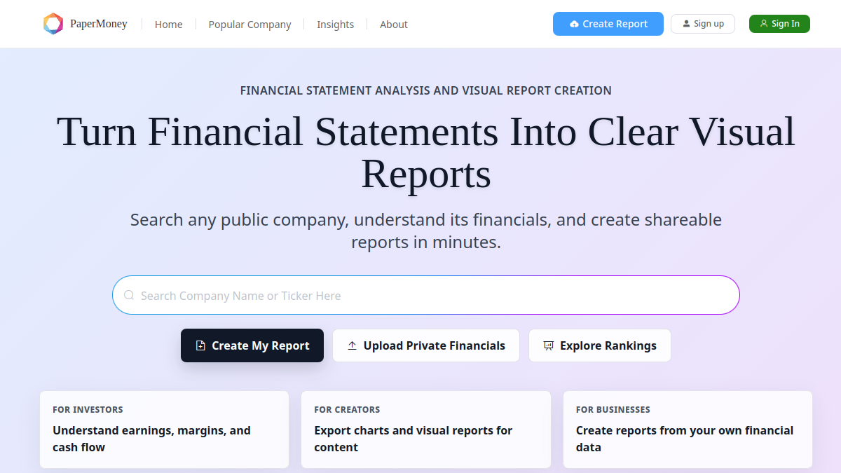 AI Financial Report Expert官网截图